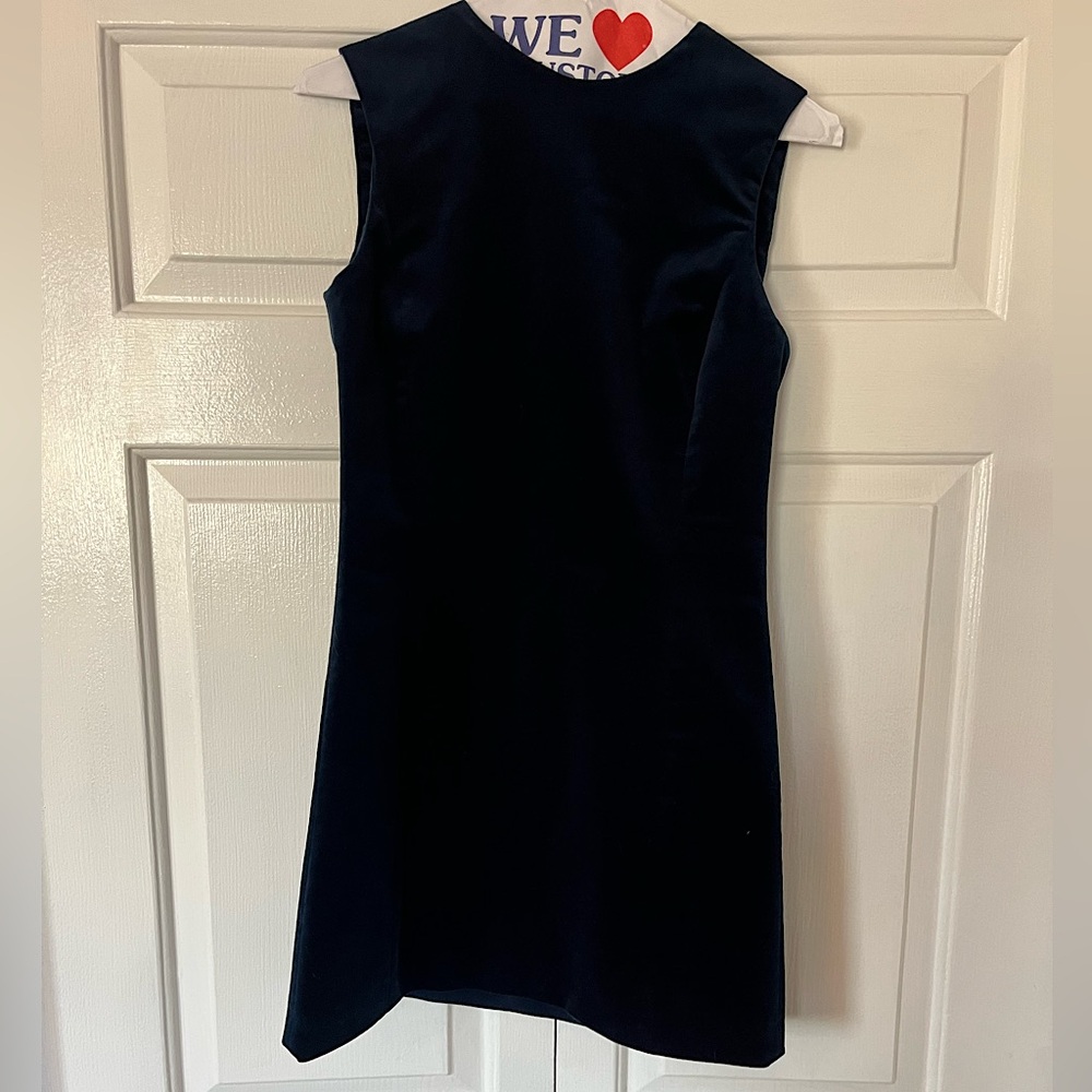 Zara Navy Velvet Mini Dress